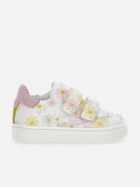 MenS Travel Shoulder Bag Tough & Durable Girls Daisy Print Trainers in White Mother's Day special Cotton