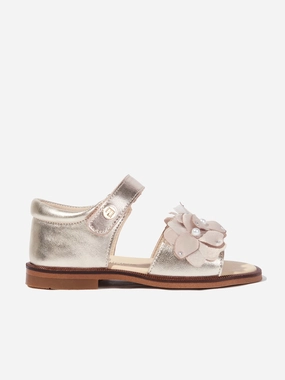 Get Ready To Impress Training special Andanines Girls Flower Sandals in Gold Trouble-Free Now Trending