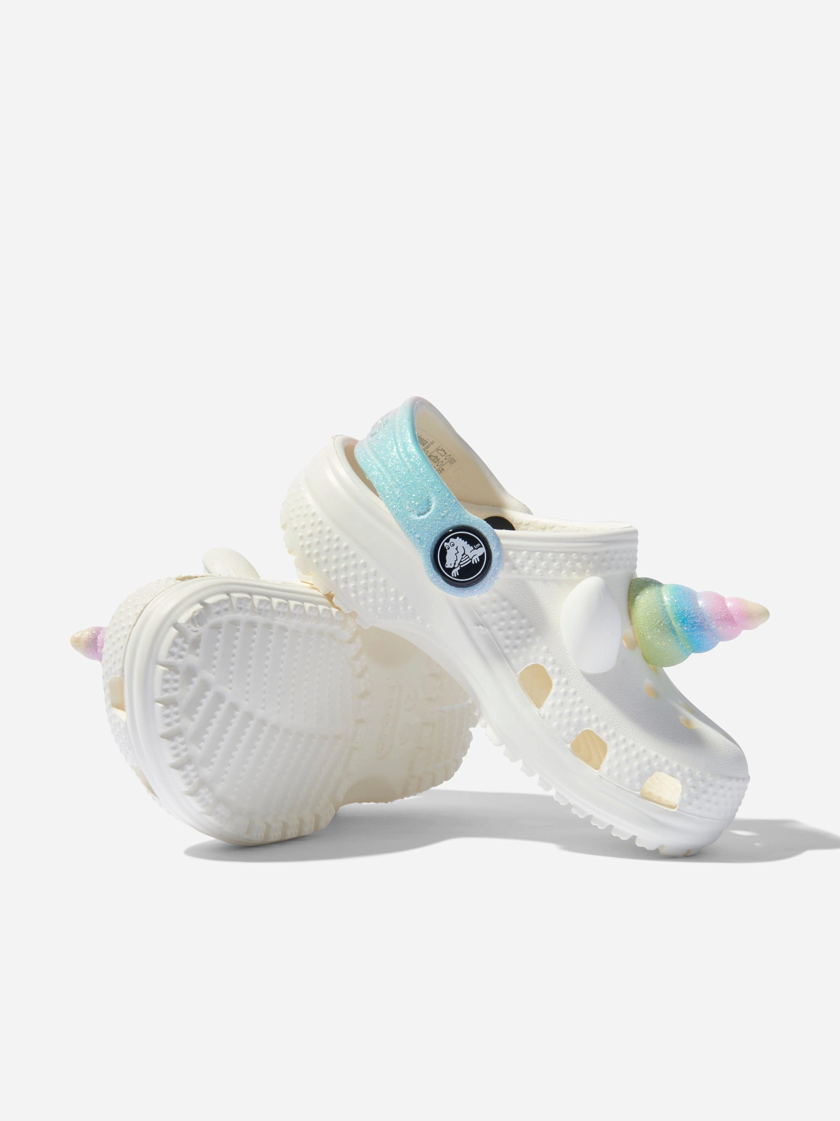 Crocs Girls Classic I Am Rainbow Unicorn Clog in White Made For Comfort, Order Today, High Performance