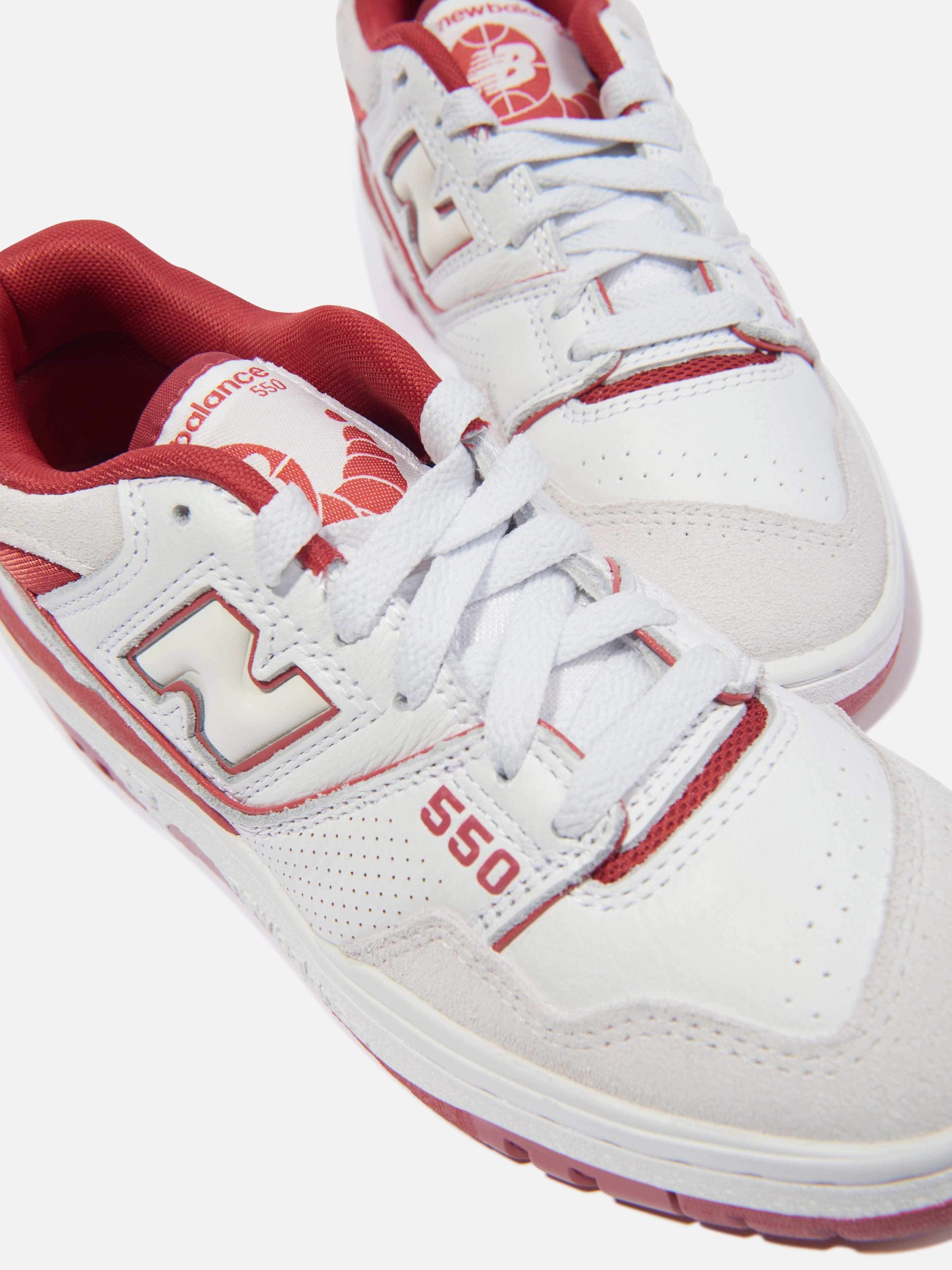 Compact New Balance Kids 550 Logo Trainers in White