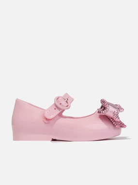 Trouble Solved Mini Melissa Girls Mini Sweet Love Bow Jelly Ballerinas in Pink Surprise price arrives Claim Your Style, Classic Aesthetic