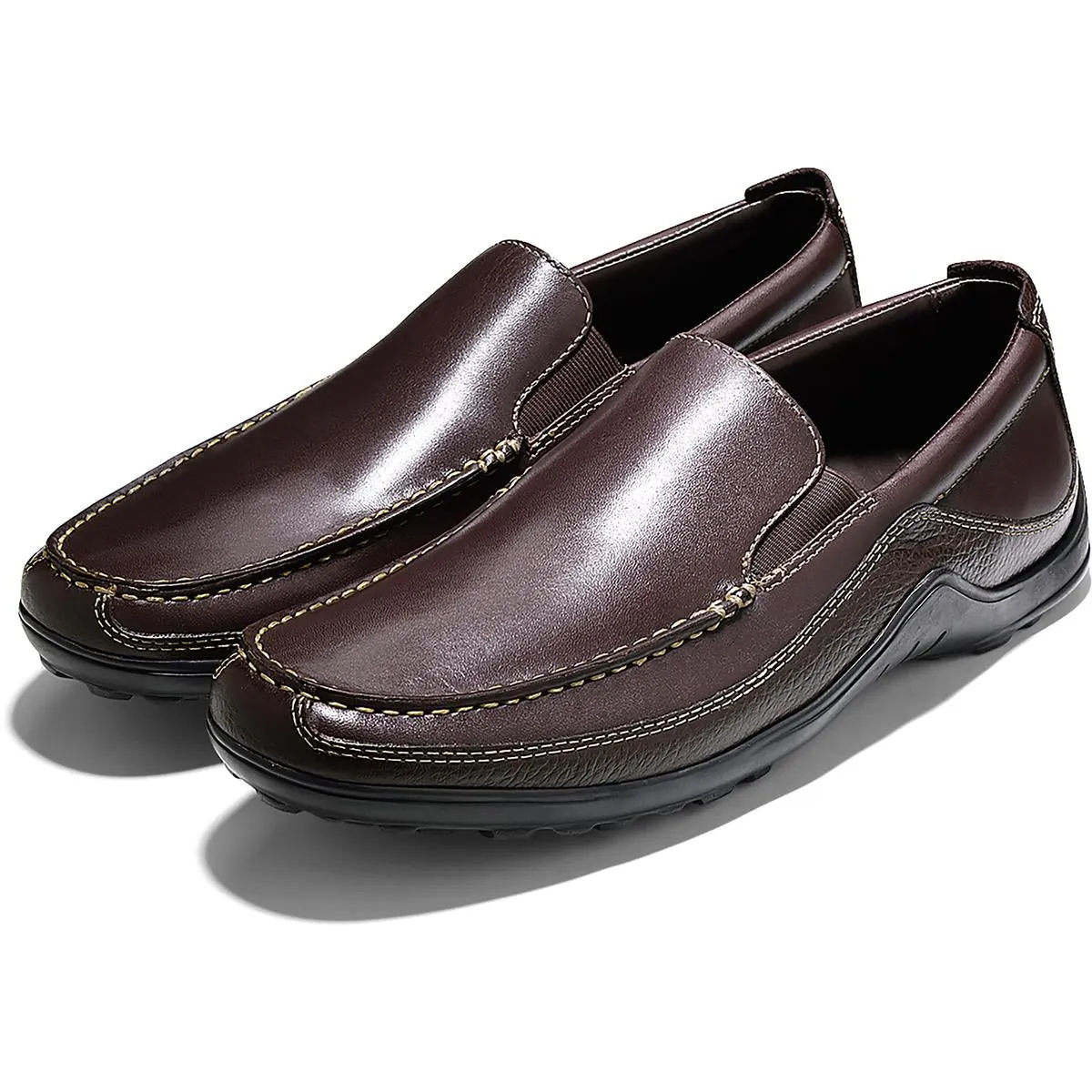Tucker Venetian Mens Leather Slip On Loafers