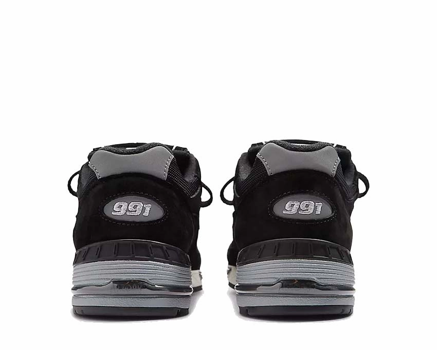 Suede New Balance 991 Made in UK "Black Silver"