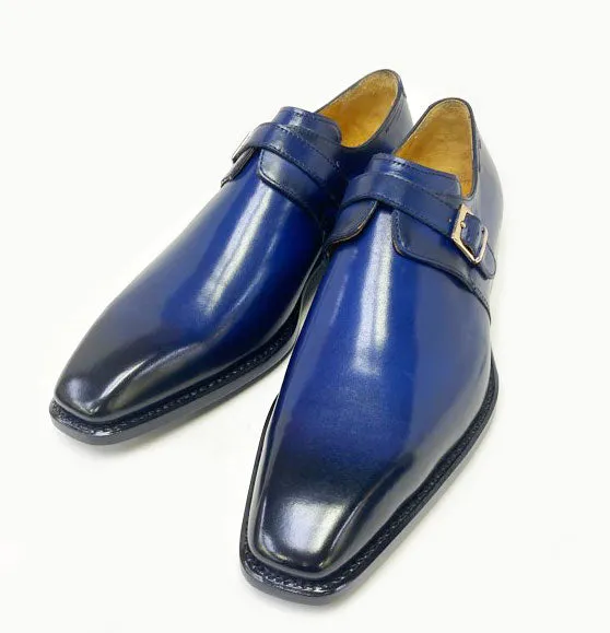 Ugo Vasare "Brooks" Monkstrap Shoe Navy