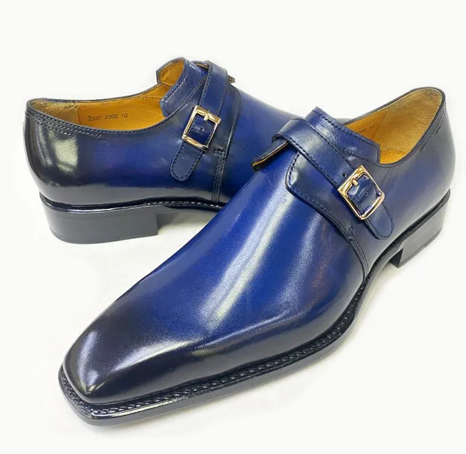 Ugo Vasare "Brooks" Monkstrap Shoe Navy