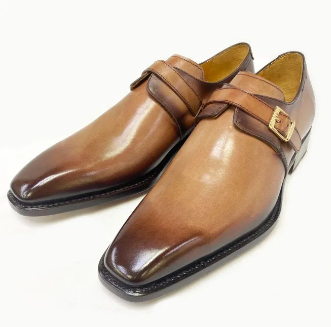 Ugo Vasare "Brooks" Monkstrap Shoe Walnut