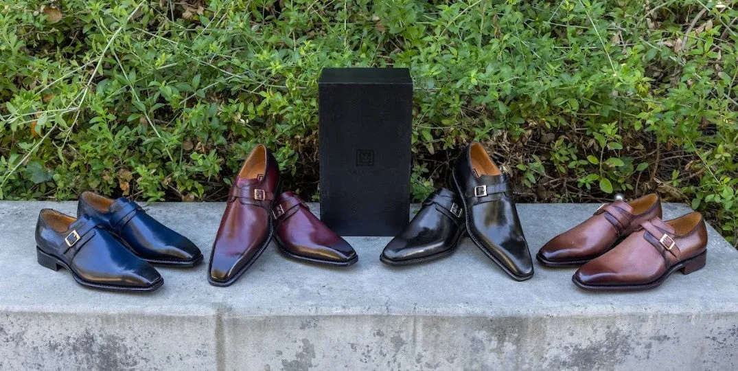 Ugo Vasare "Brooks" Monkstrap Shoe Walnut