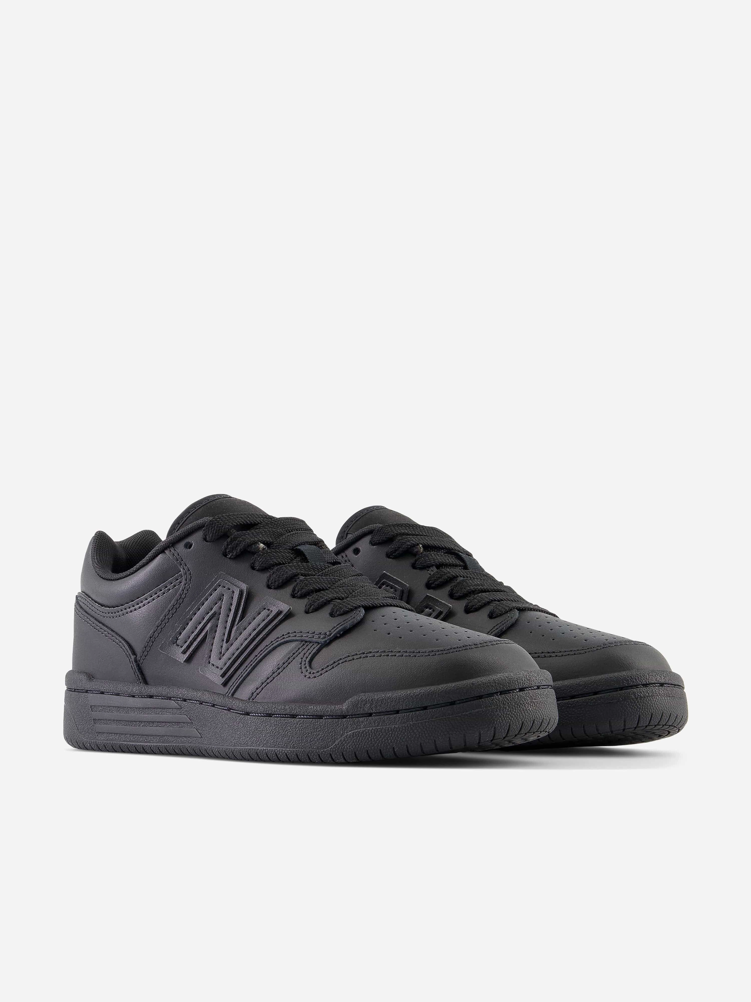 Quilted Leather Clutch New Balance Boys 480 Trainers in Black