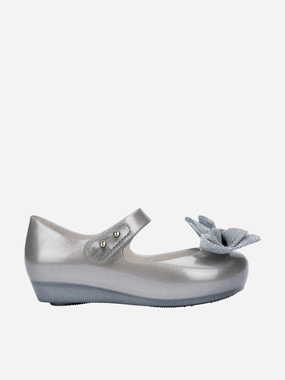 Top Seller This Week Unique Design Mini Melissa Girls Ultragirl Sweet XII Shoes in Silver Stock Running Low Lightweight Design
