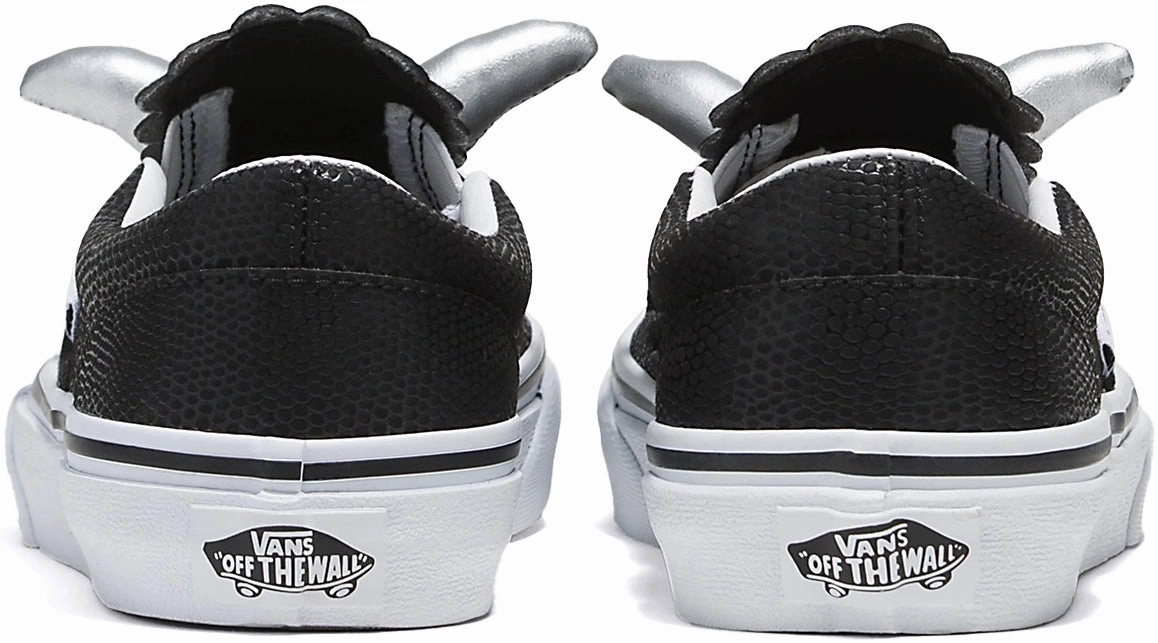 Vans Kids Classic Slip-On Triceratops Black/White Detachable Strap, Check It Out