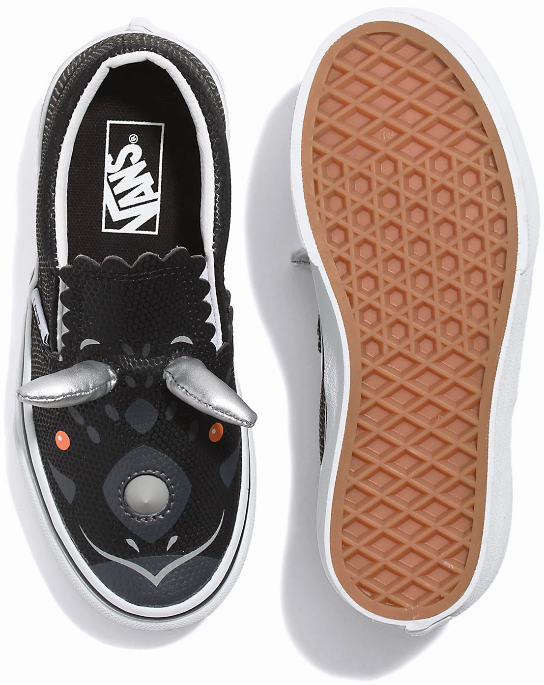 Made For Comfort, Elevate Every Day Vans Kids Classic Slip-On Triceratops Black/White