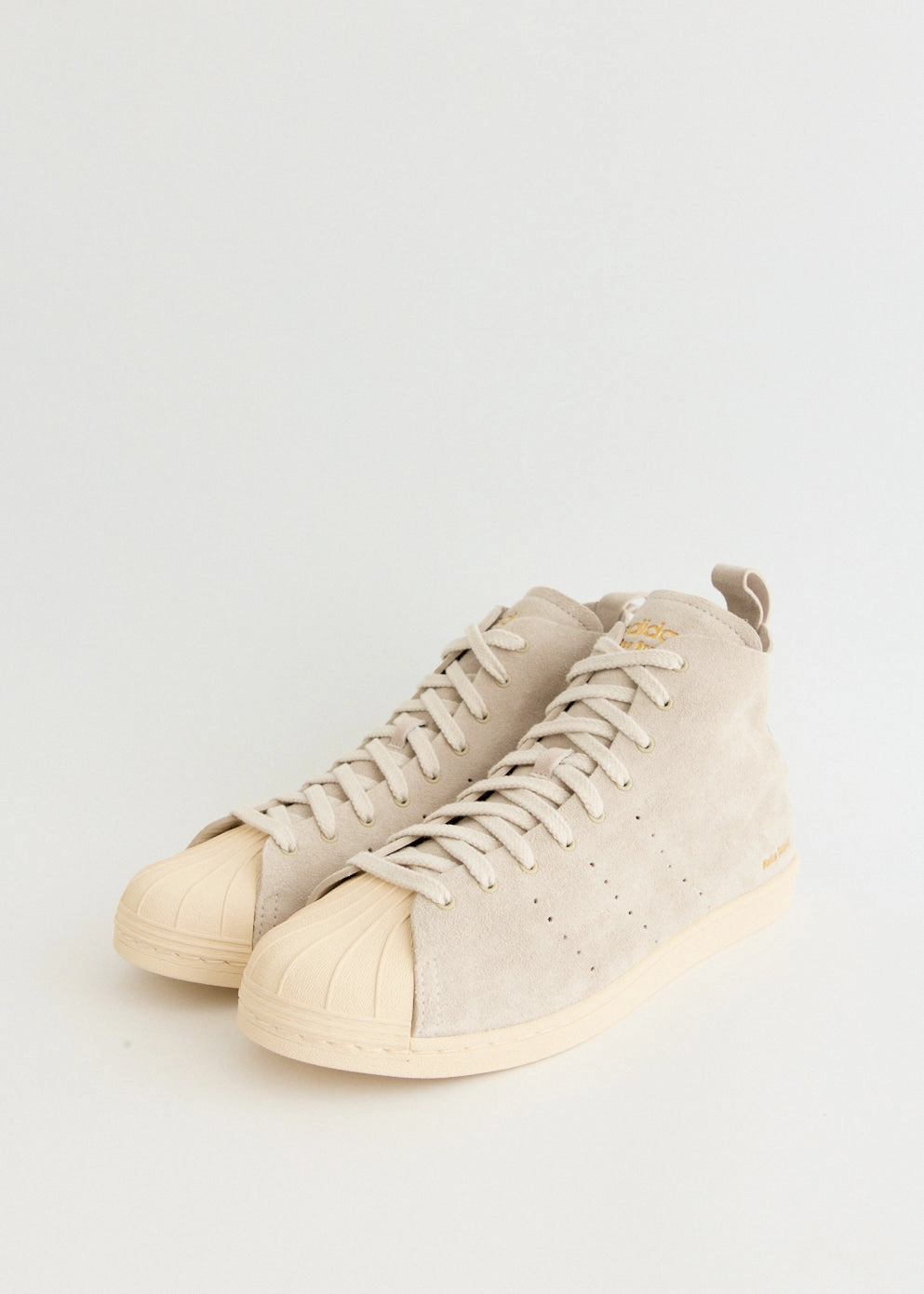 x Wales Bonner Superstar Hi 'Mist Stone' Sneakers Only A Few Left, Metallic Leather