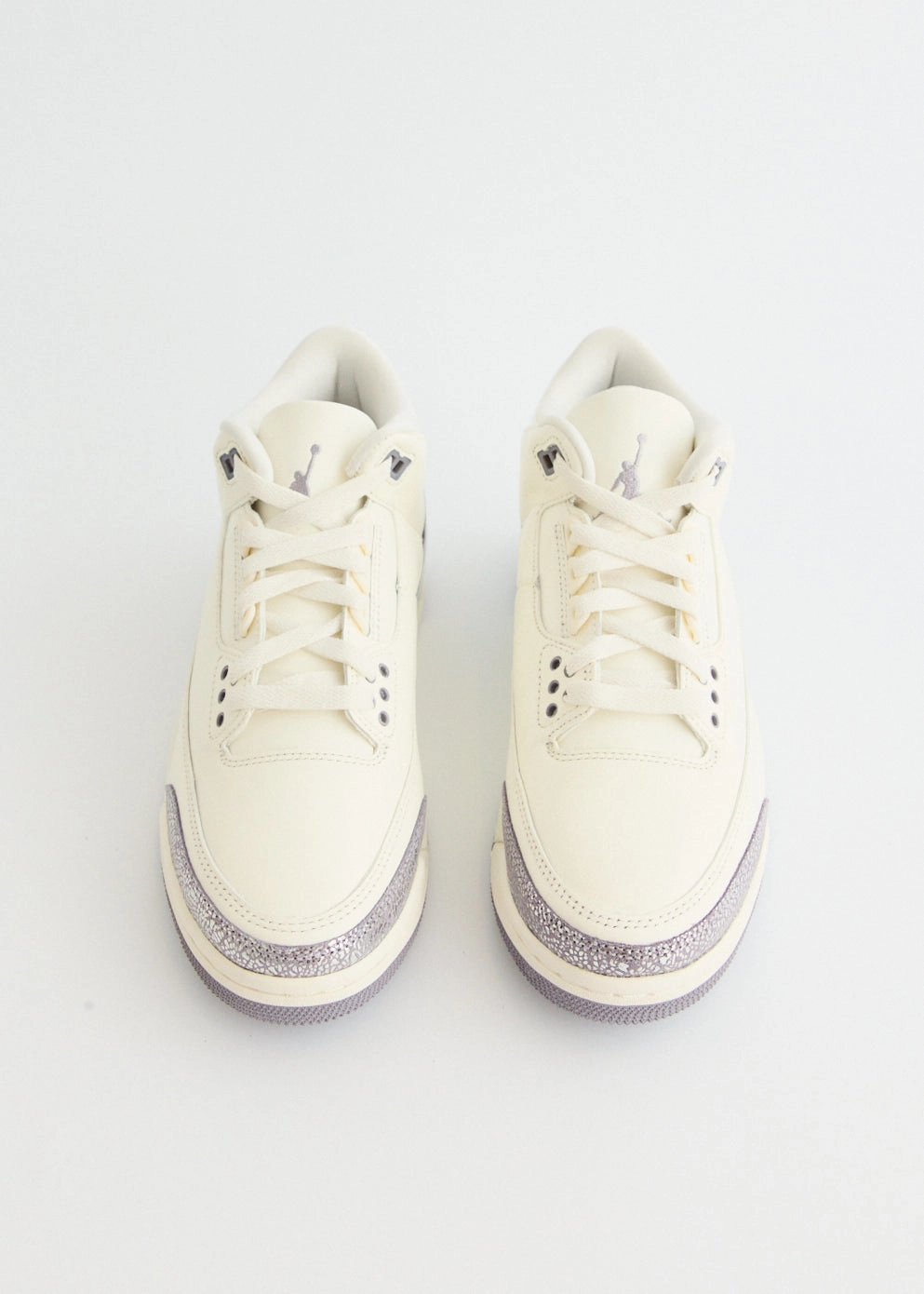 Quilted Leather Clutch Women's Air Jordan 3 Retro 'Sail Cement Grey' Sneakers