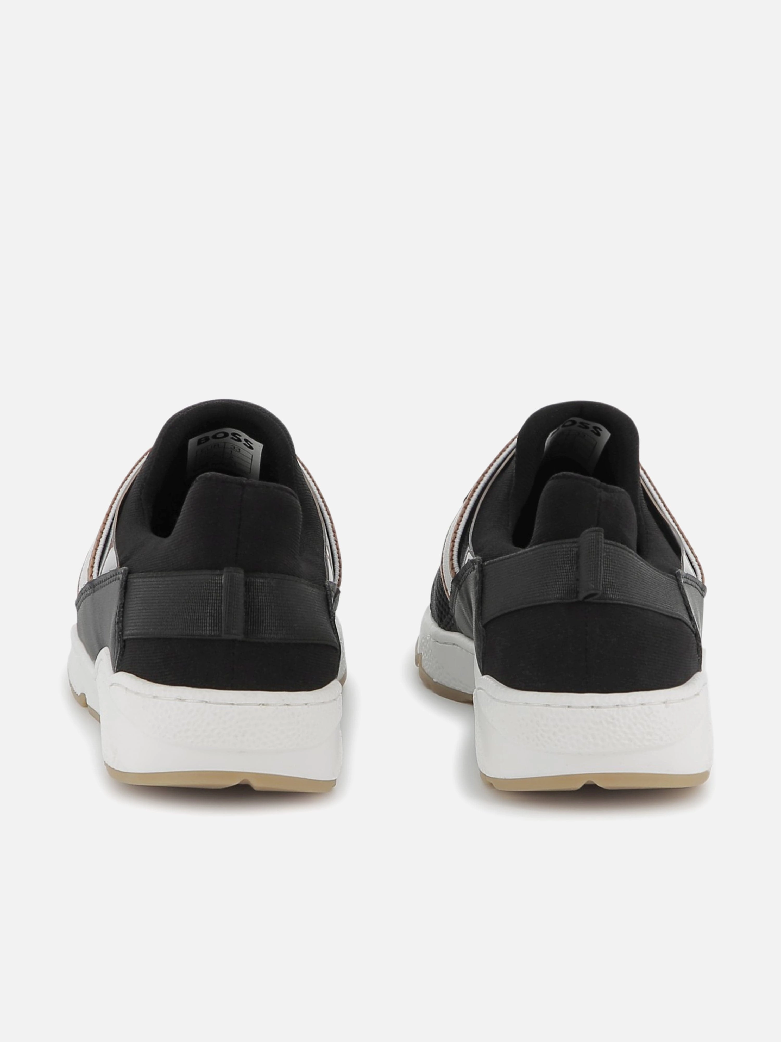 BOSS Boys Logo Trainers in Black Level Up Your Style