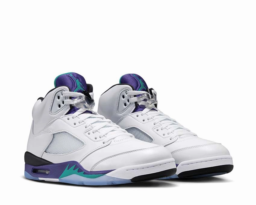 Sporty, Expandable Weekend Duffel Bag, Leather Air Jordan 5 Retro OG "Grape"