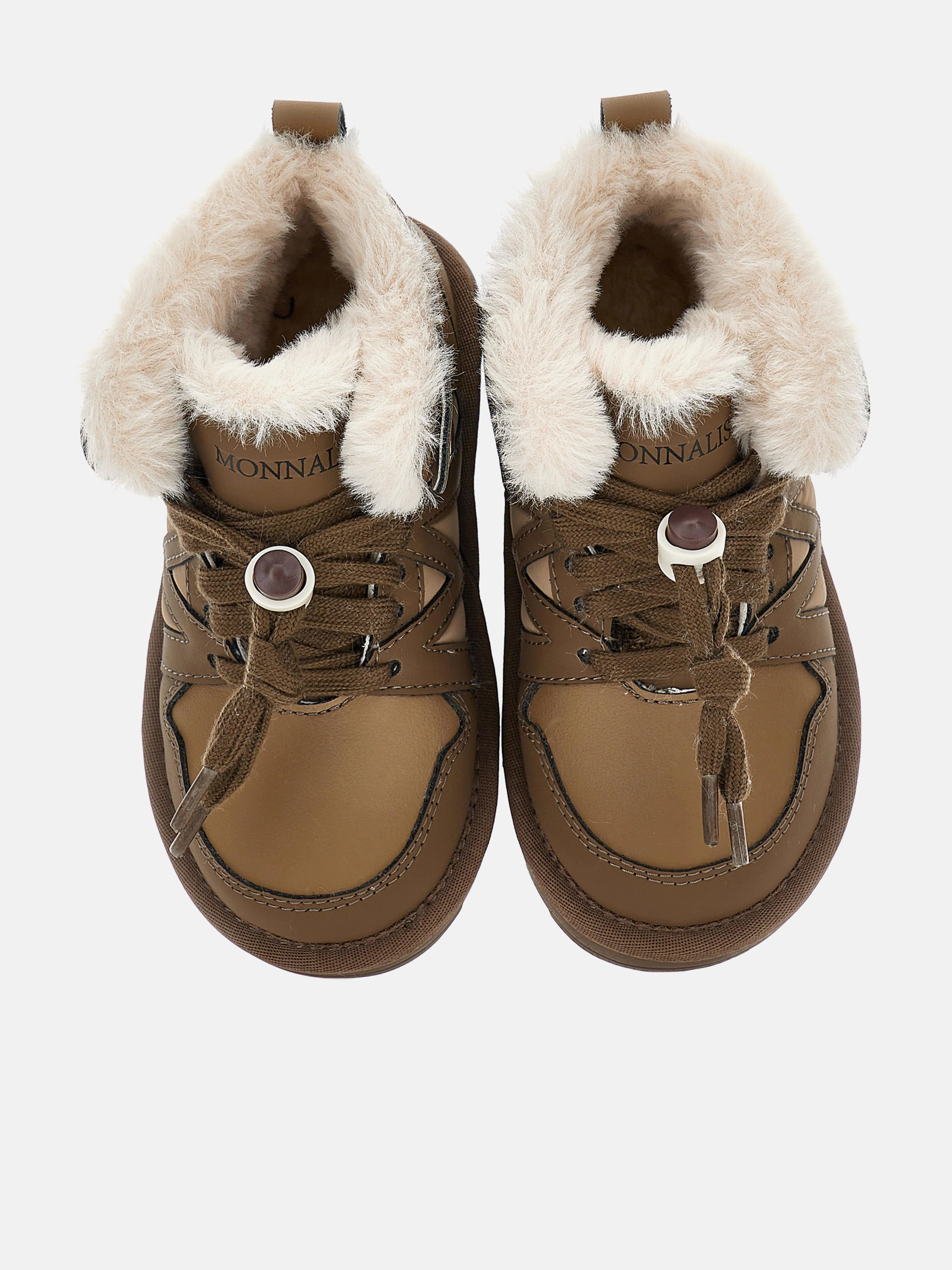 Discover New Arrivals Girls Logo Lace Up Boots in Brown