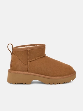 Collapsible, Metallic, Cork Value-adding deal UGG Girls Classic Ultra Mini New Heights Boots in Brown Life Essential