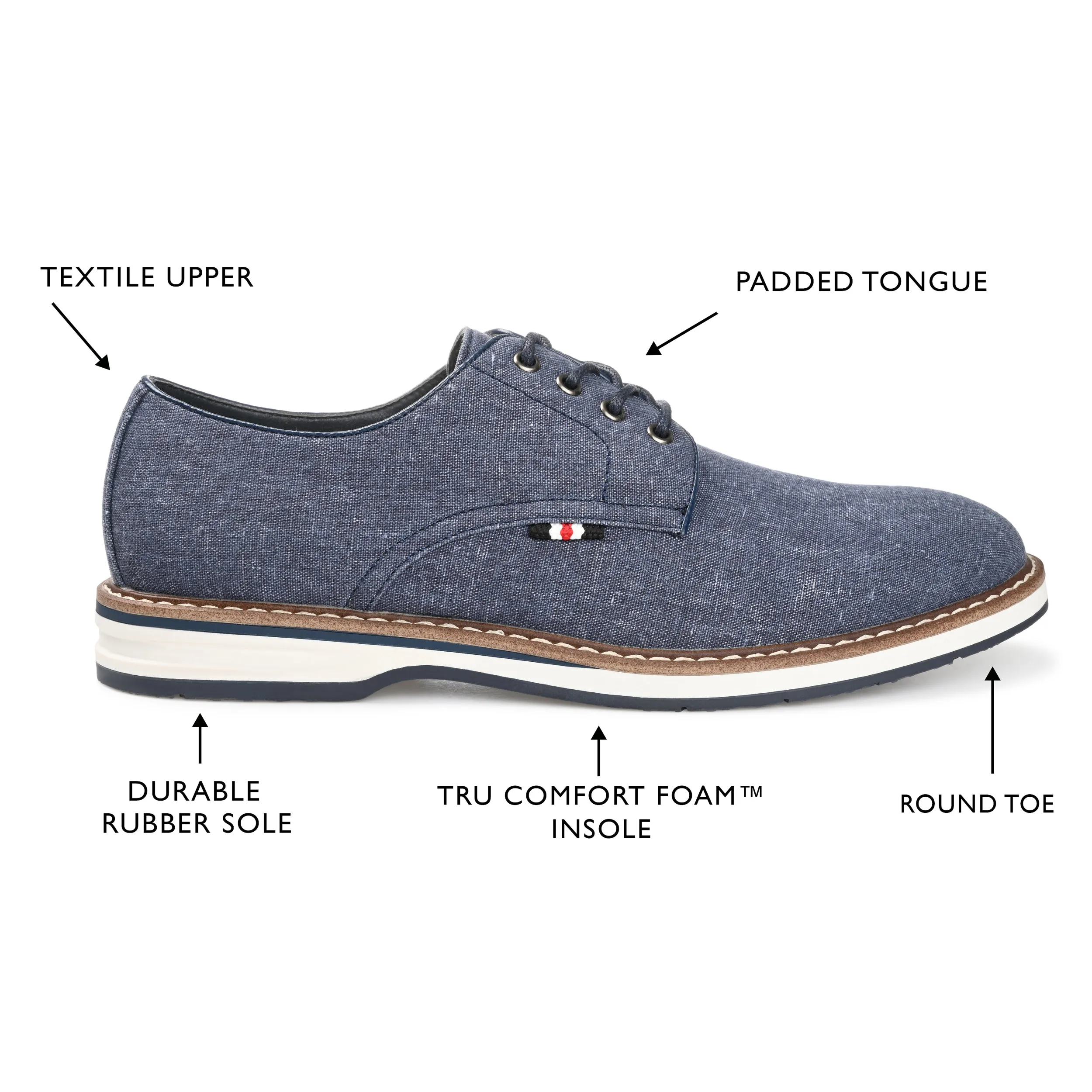 Vance Co. Ammon Textile Casual Dress Shoe