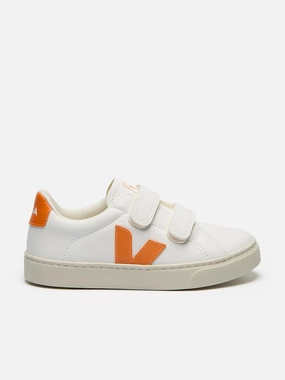 Ready To Ship Vinyl Veja Kids Chromefree Leather Small Esplar Traners in White Service discount Next-Level Gear