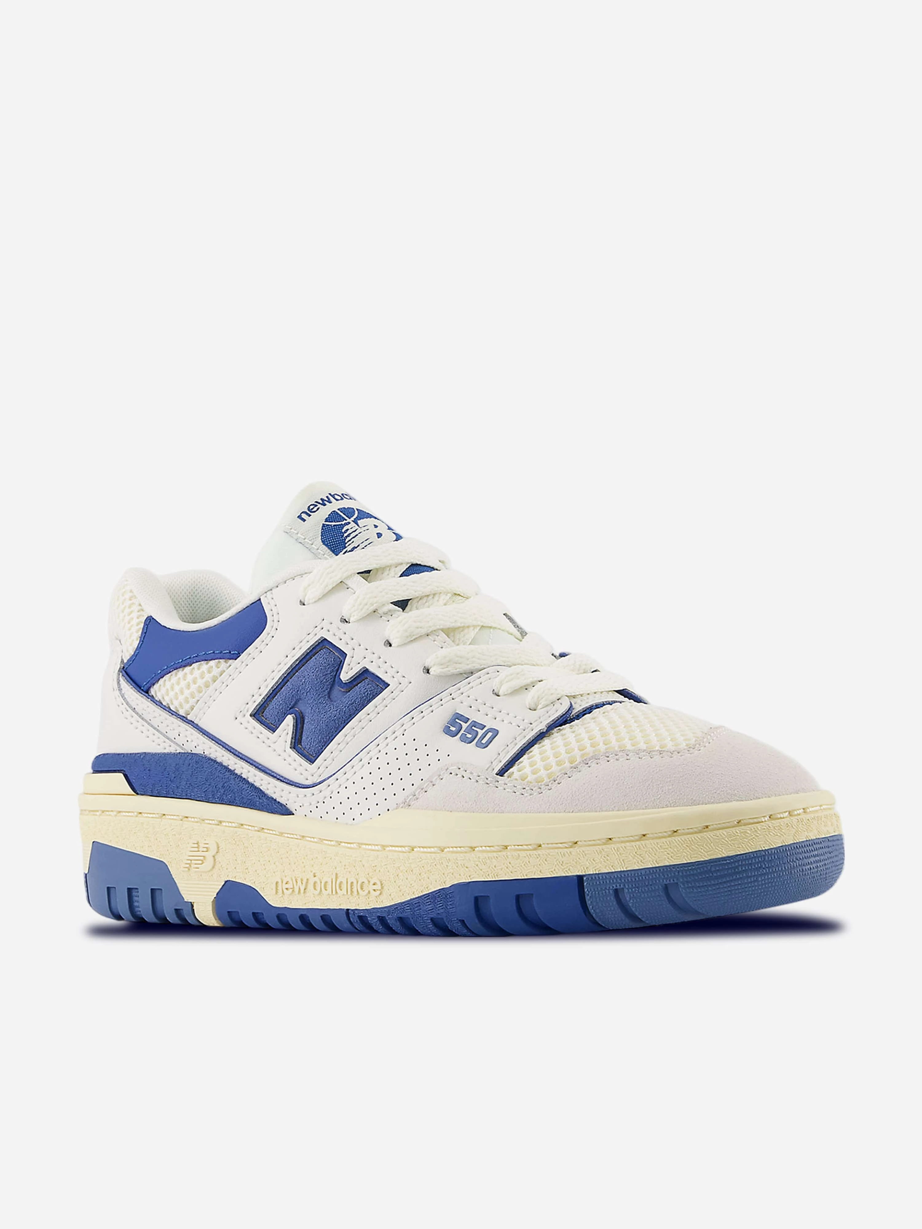 New Balance Kids B550 Trainers in Blue Strap Pad, Wear It, Love It