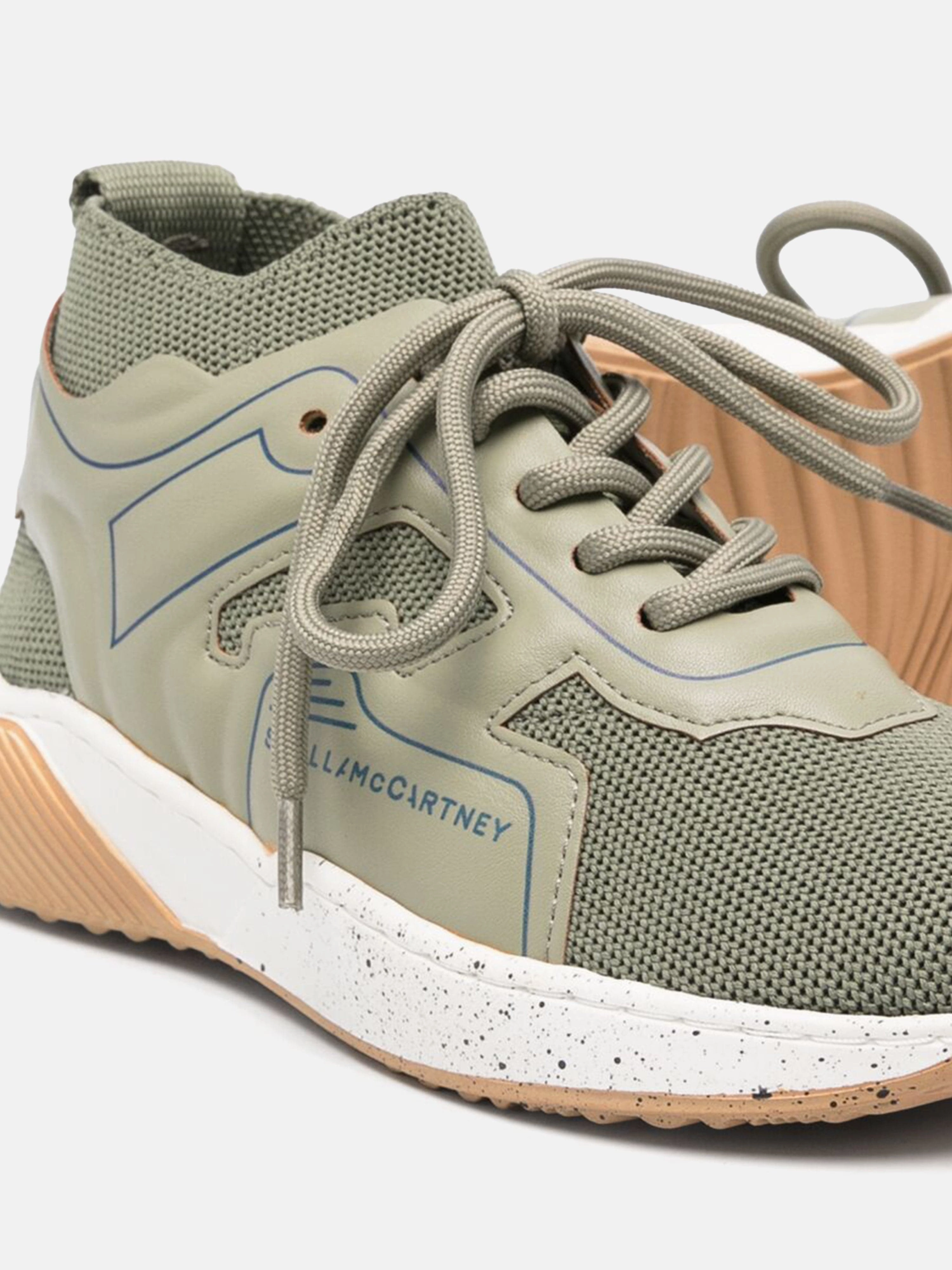 Stella McCartney Kids Lace Up Sock Trainers in Green Your Daily Essential