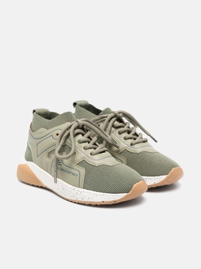 No-Fuss Design VIP Privilege Stella McCartney Kids Lace Up Sock Trainers in Green Strongly Recommended Style Meets Function