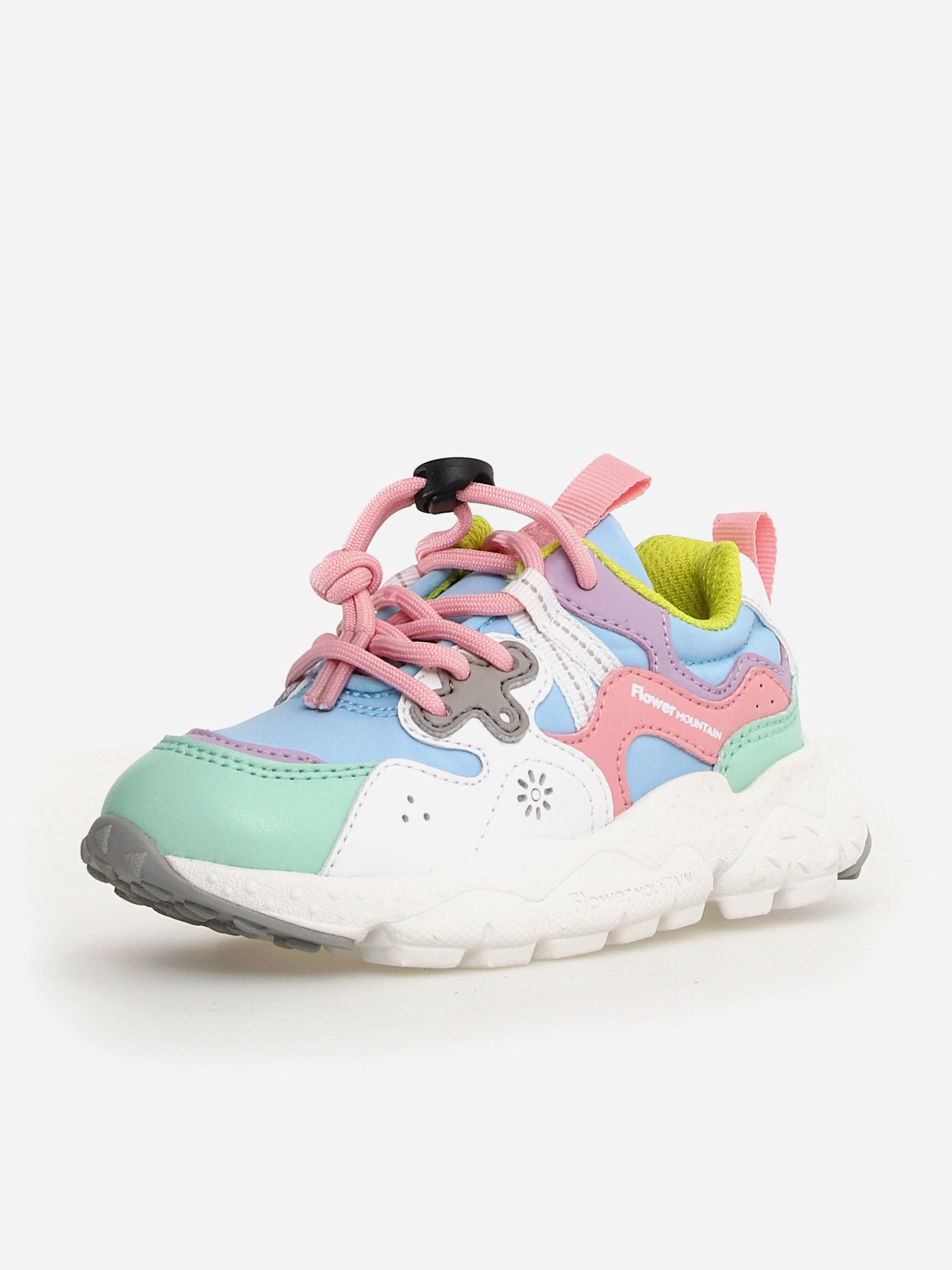 Kids Yamano 3 Trainers in Multicolour Coated Canvas, New Season Drop