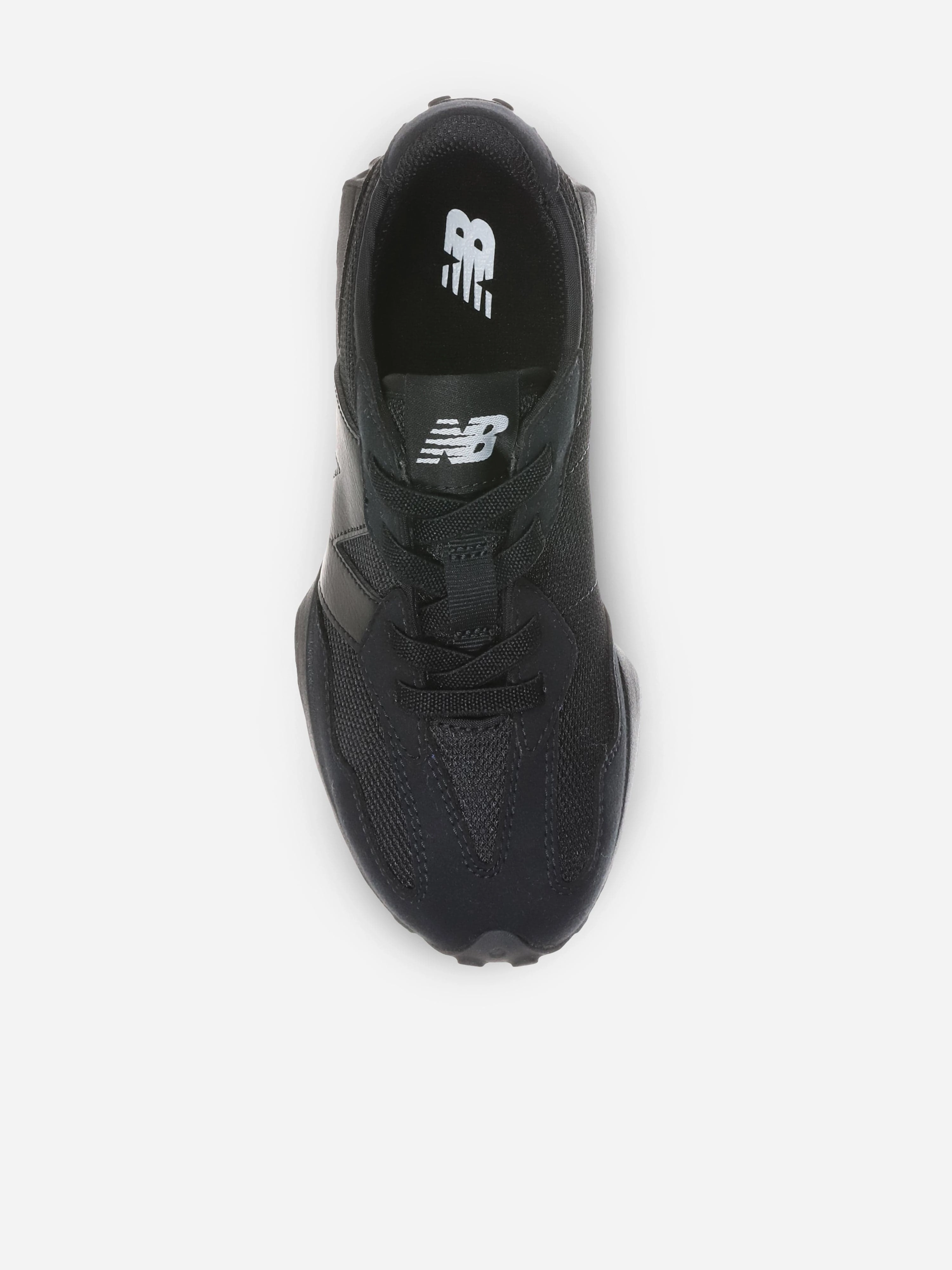 New Balance Boys 327 Trainers in Black Space-Saving, Eco-Friendly
