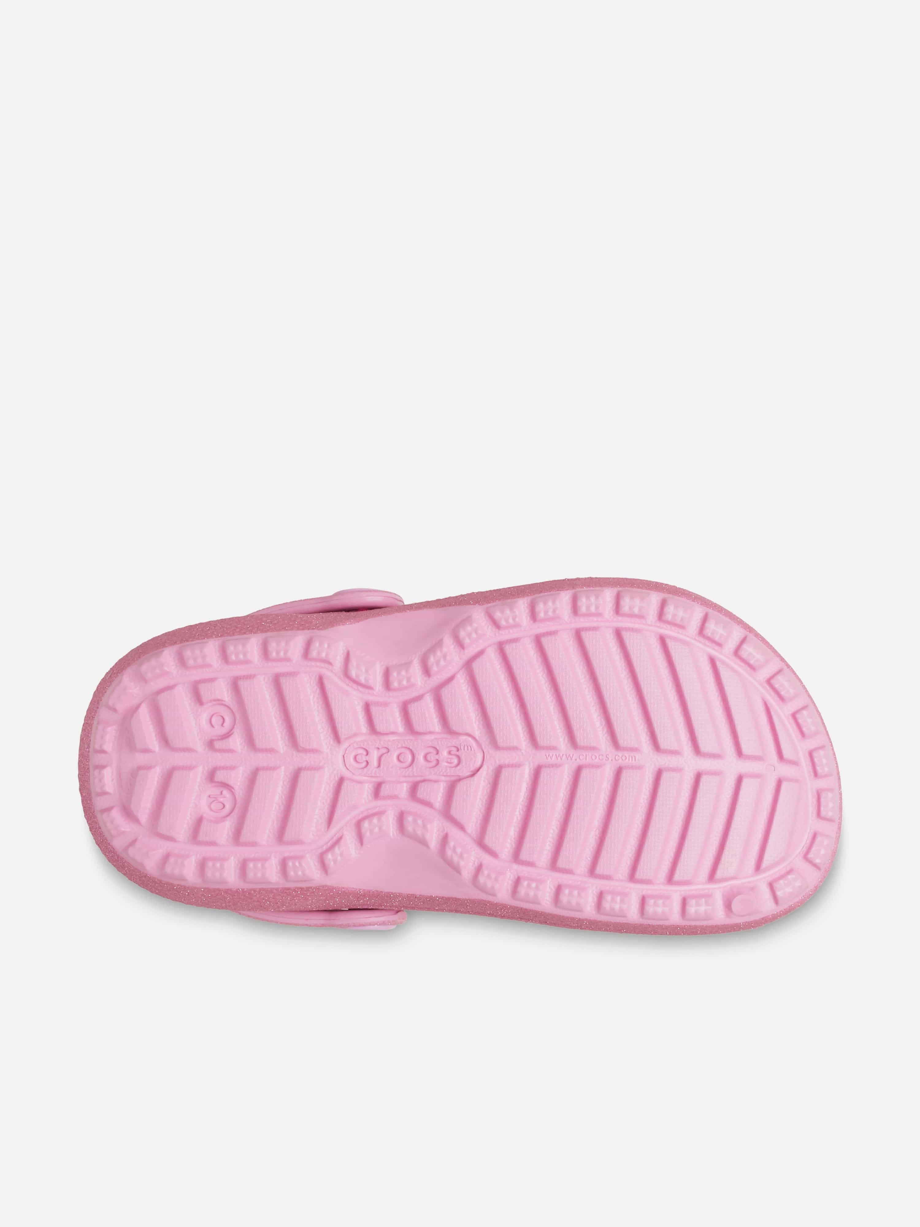 High-Speed Performance, Everyday Crocs Girls Classic Lined Glitter Clog in Pink