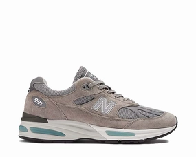 Metallic Leather Weekend Trip New Balance 991v2 Made in UK "Silver" Limited-time gift Bold In Every Way
