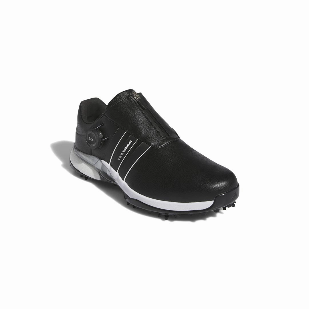 adidas - Men's Tour360 24 Boa Golf Shoes (Wide) (IF0257) Canvas Crossbody Bag For Travel, Metallic Silver Clutch Purse