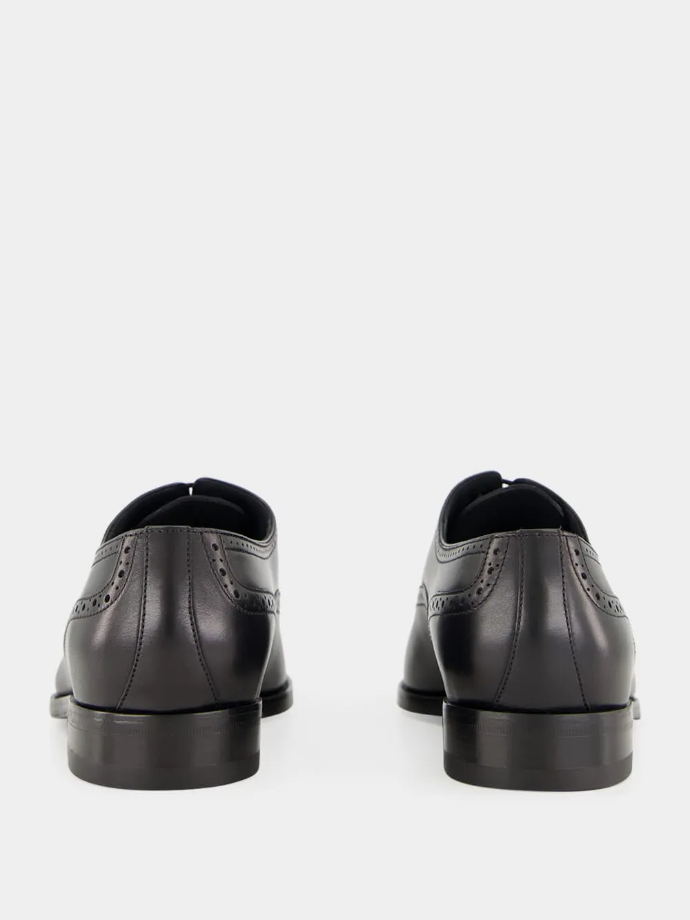 Witney Black Leather Brogue Oxfords