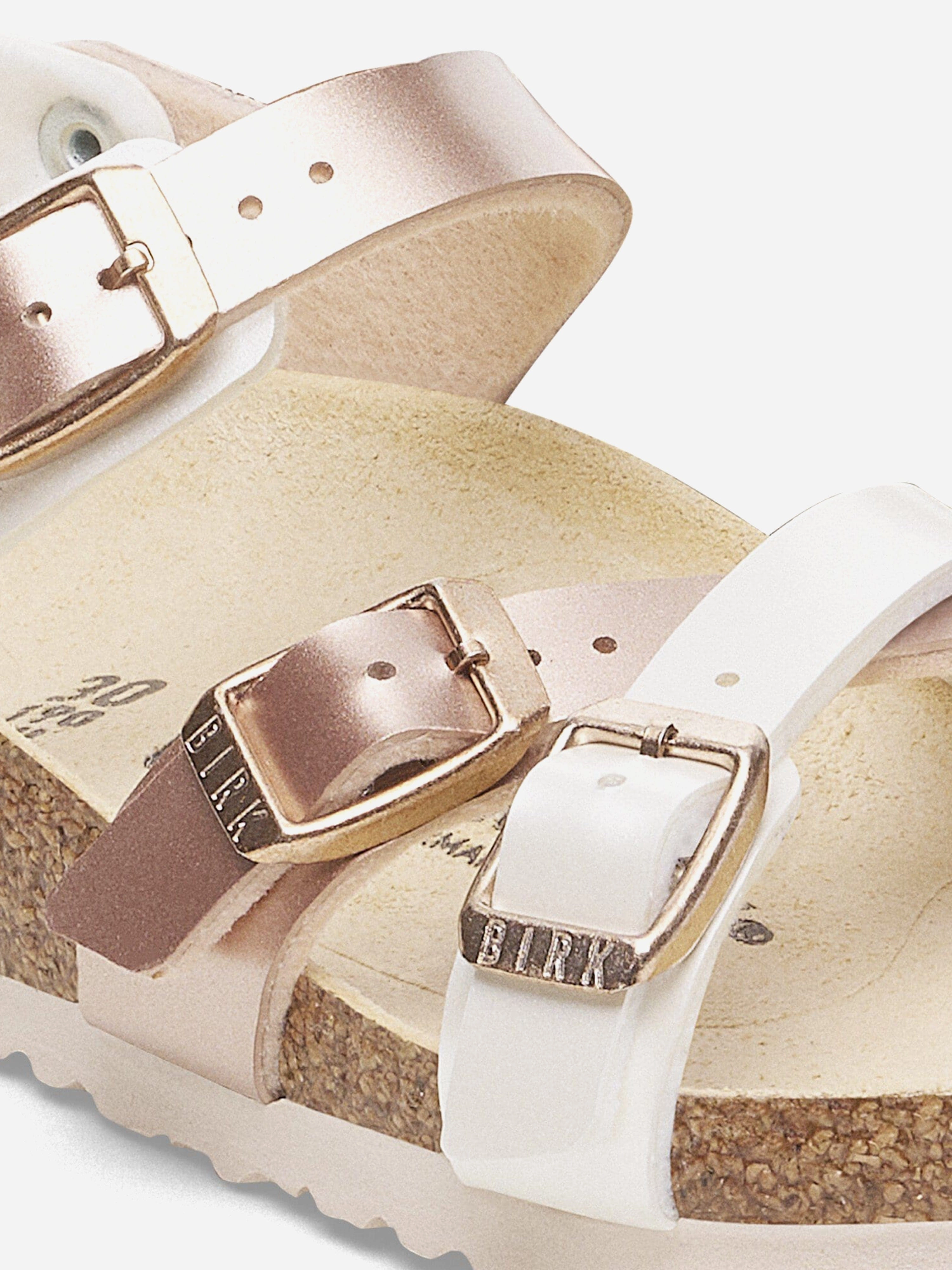 BIRKENSTOCK Girls Kumba BF Sandals in Ivory Straw