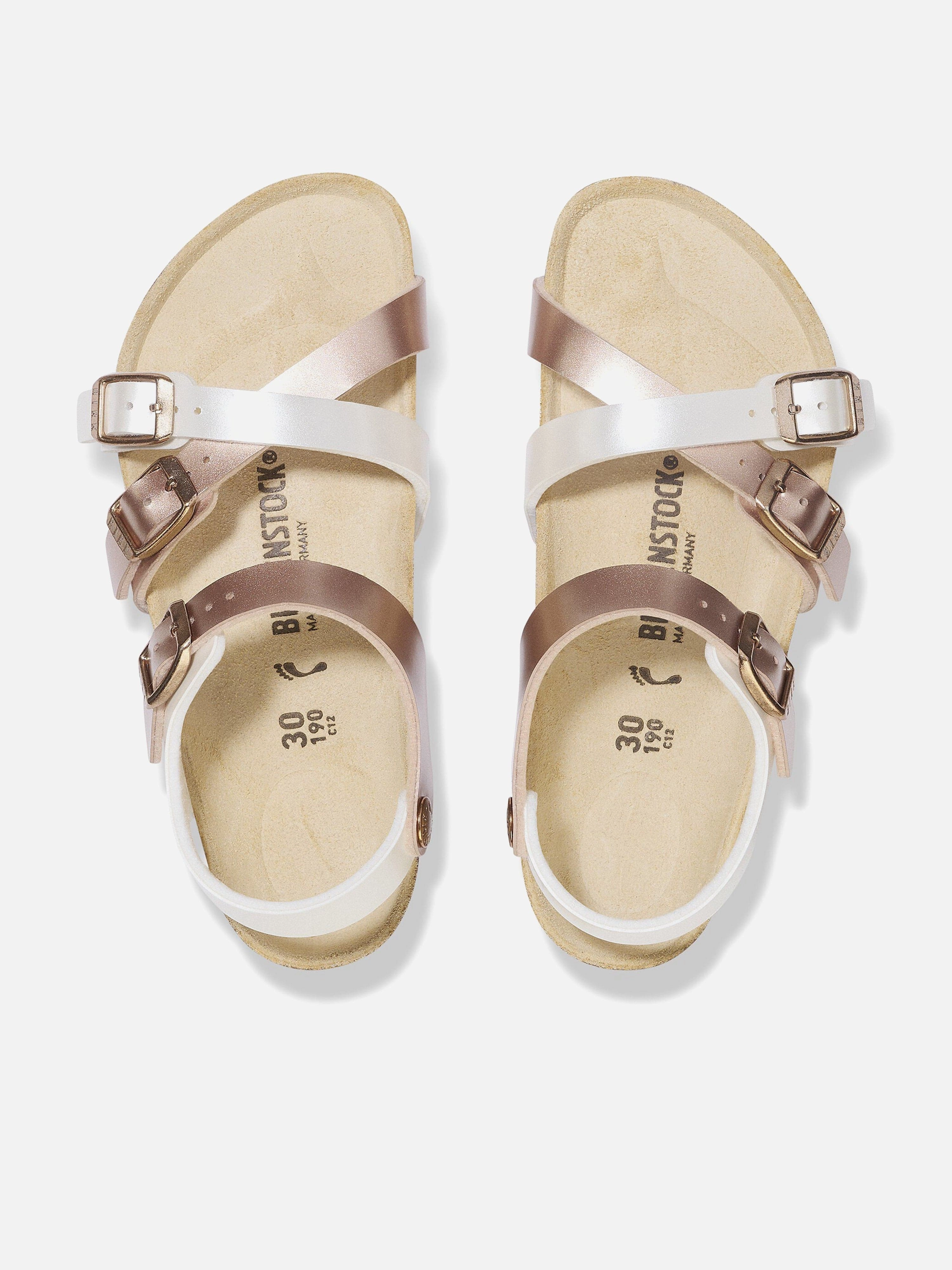 Clutch With Magnetic Snap Closure BIRKENSTOCK Girls Kumba BF Sandals in Ivory Transparent Pvc