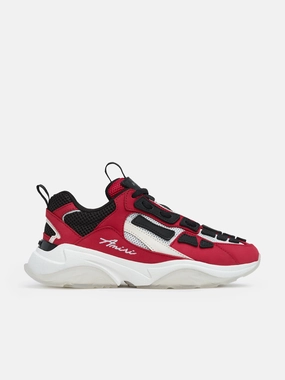 Portable & Rechargeable Workout gear deal Amiri Kids Leather Bone Runner Trainers in Red One of a Kind