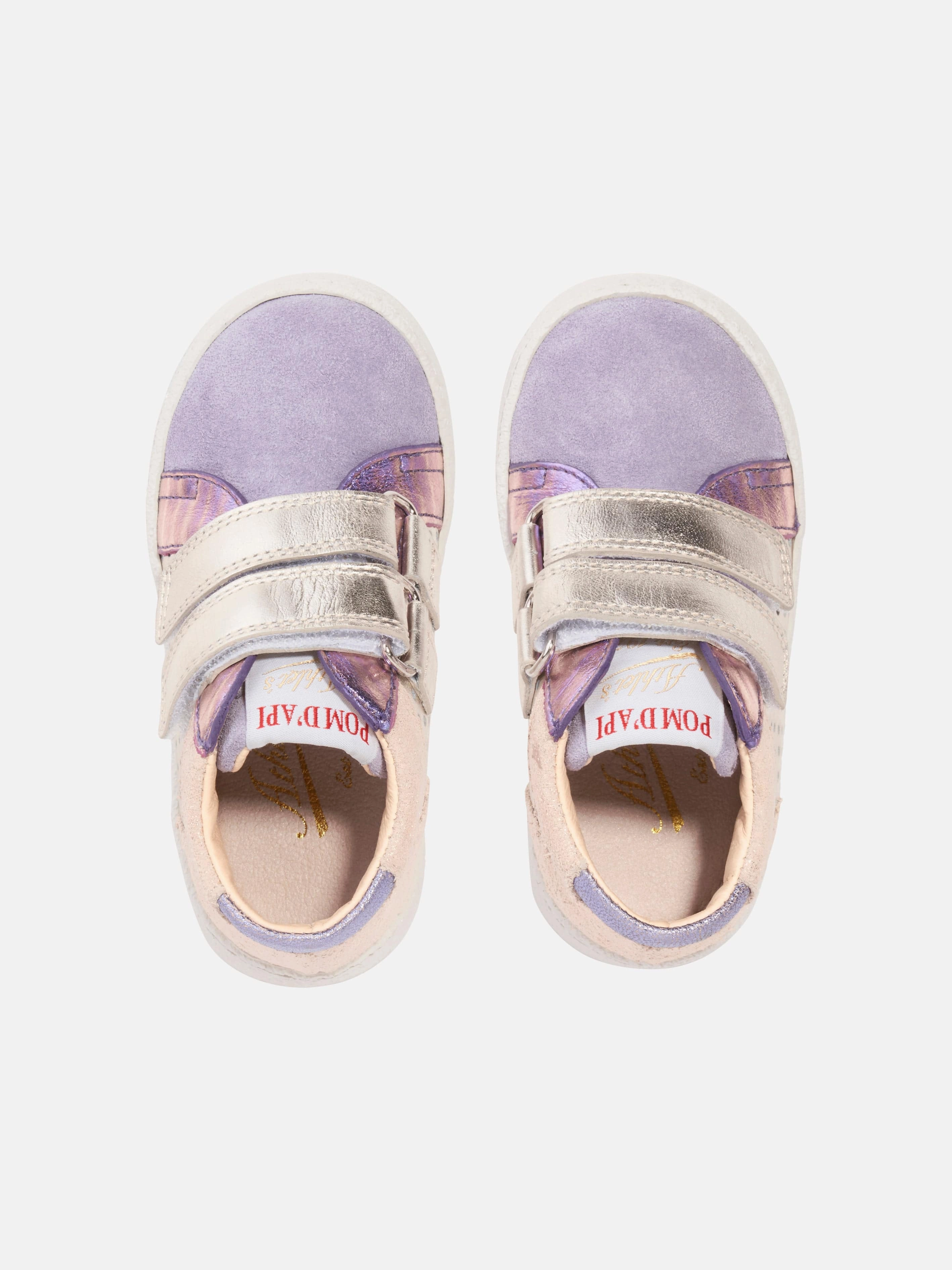 Oversized, Casual, Pack It And Go Pom D'Api Girls Leather Mousse Easy Trainers in Multicolour