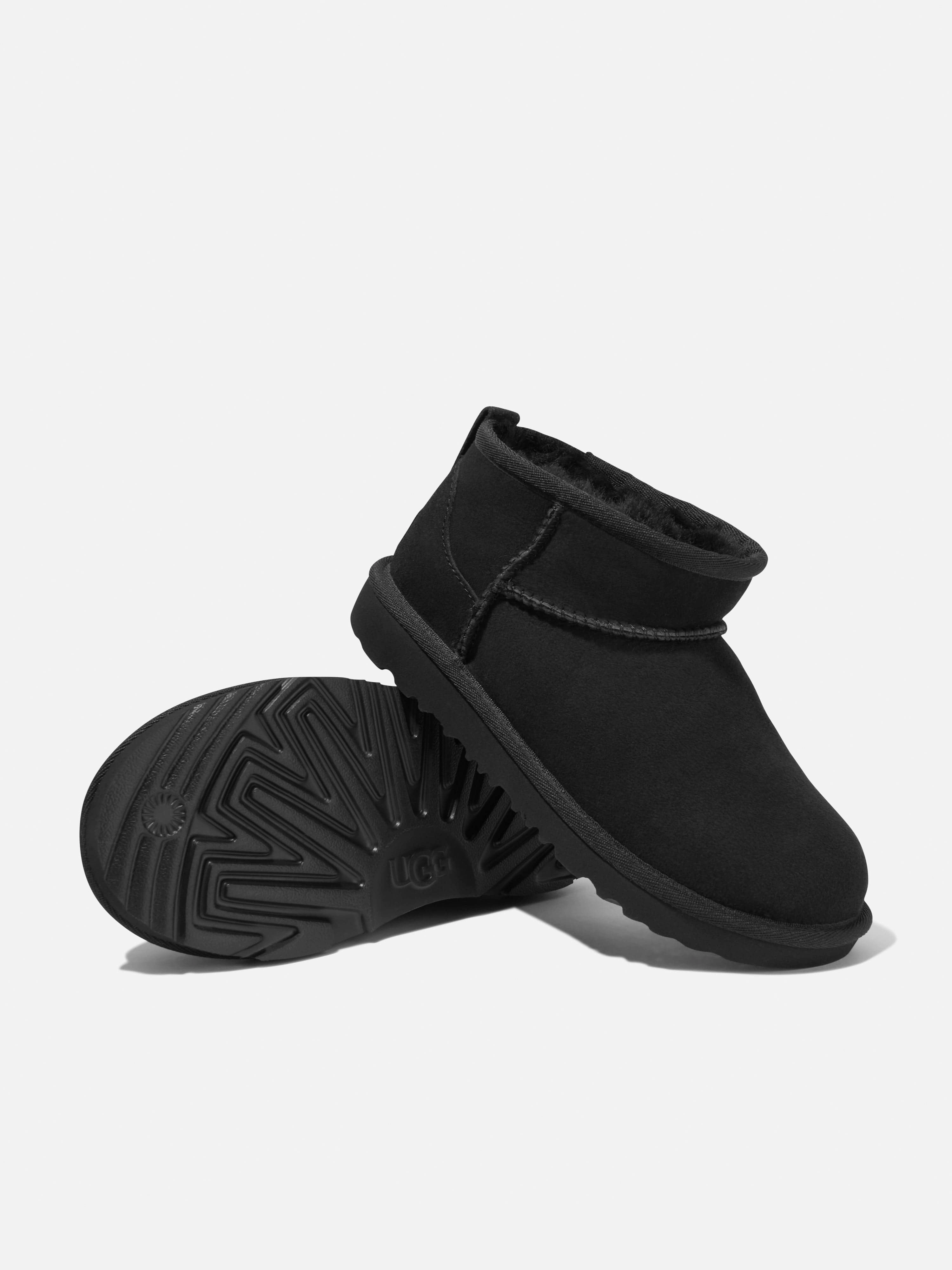 Easy Checkout UGG Kids Classic Ultra Mini Boots in Black Retro