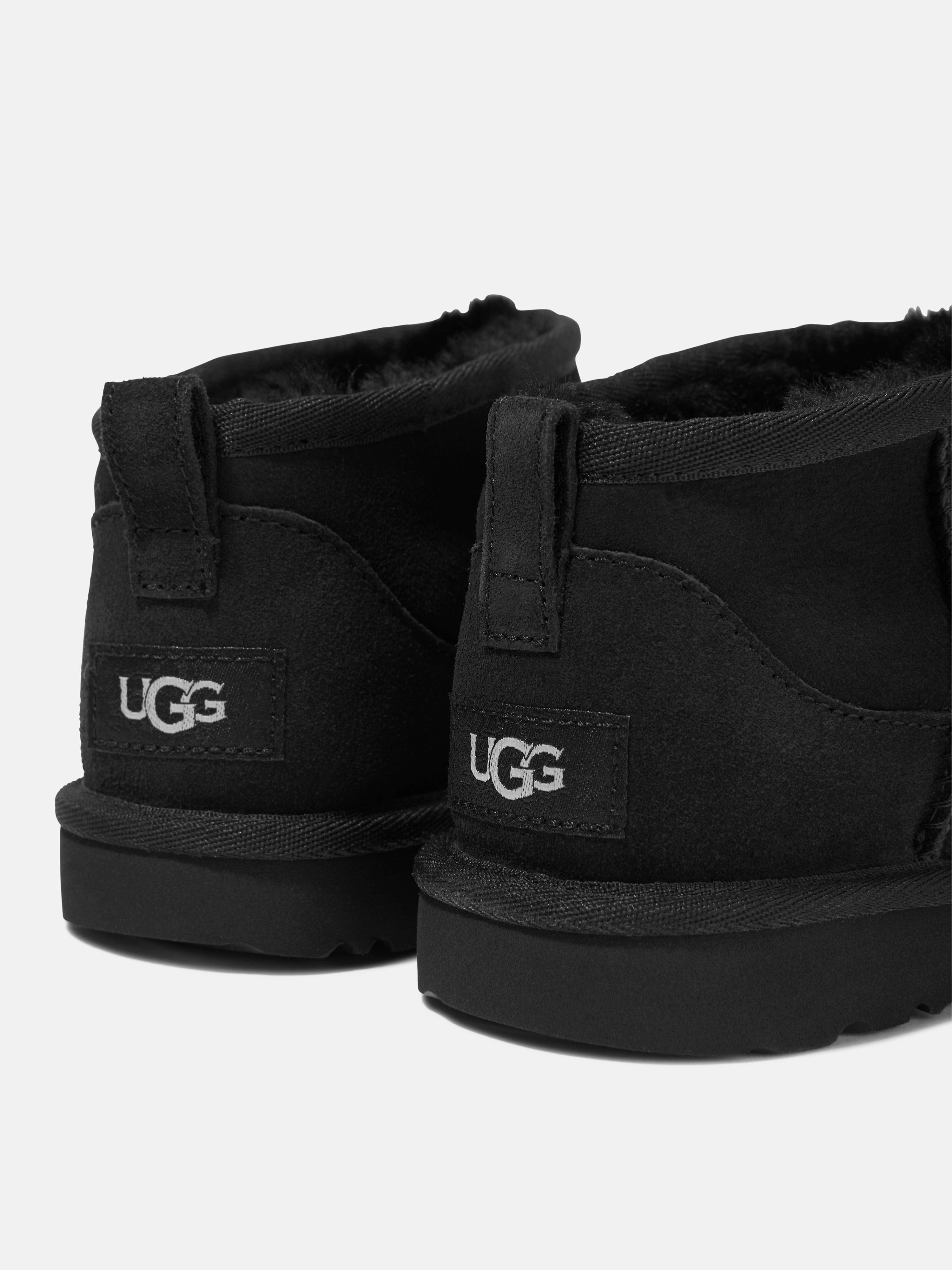 Gym Tote Bag With Shoe Compartment UGG Kids Classic Ultra Mini Boots in Black Interior Pocket